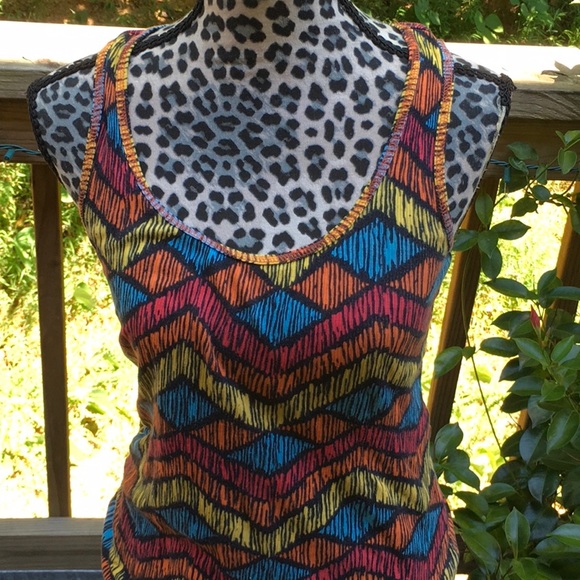 OP Tops - 👌 OP Aztec Print Layering ZigZag & Diamonds Tank
